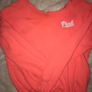 PINK VS OFF THE SHOULDER SWEATSHIRT